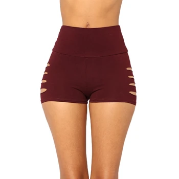 

Sexy Summer Hollow Leggings Elastic Waist Side Hole Casual Female High Waist Solid Color Fitness