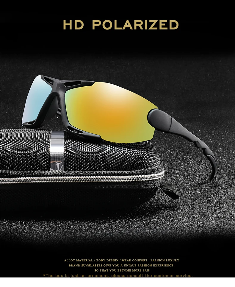 Поляризационные солнцезащитные очки для мужчин ночного видения вождения спортивные полуоправы солнцезащитные очки для женщин открытый роскошный бренд дизайн Gafas De Sol