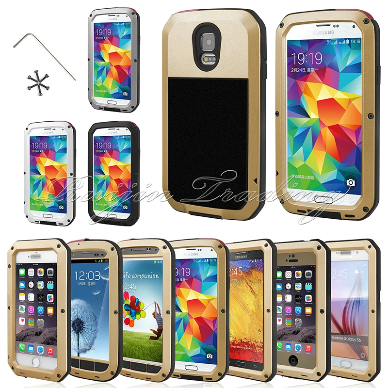 imágenes para Potente Caja Del Teléfono Del Metal de Aluminio Gorilla Glass Resistente Al Agua A Prueba de Golpes Protege La Cubierta Para Samsung Galaxy S3/S4/S5/S6/Nota4/Note5 imágenes para Potente Caja Del Teléfono Del Metal de Aluminio Gorilla Glass Resistente Al Agua A Prueba de Golpes Protege La Cubierta Para Samsung Galaxy S3/S4/S5/S6/Nota4/Note5
