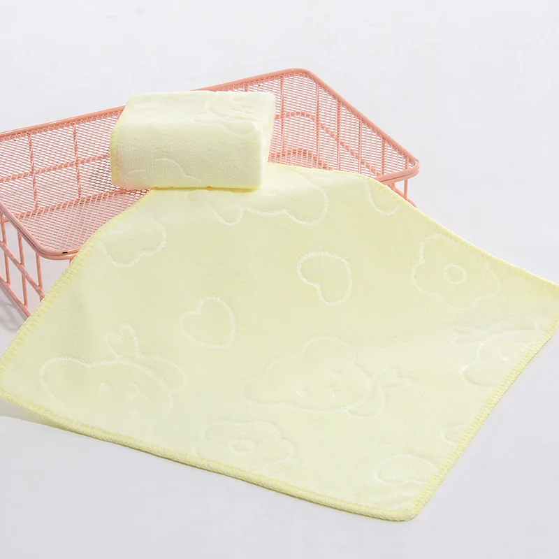 Супер впитывающее мягкое впитывающее полотенце из микрофибры с принтом детское полотенце для рук и лица, кухонное полотенце случайный Коло - Цвет: yellow