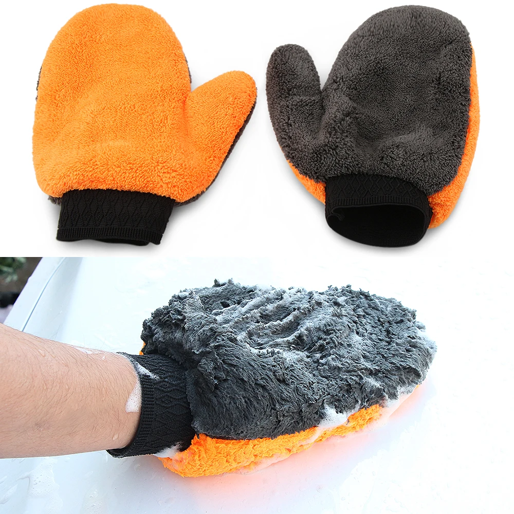 

Car Wash Gloves Cleaning Sponge Cloth for BMW E90 F30 F10 Audi A3 A6 C5 C6 Opel Insignia Alfa Romeo Ssangyong Accessories