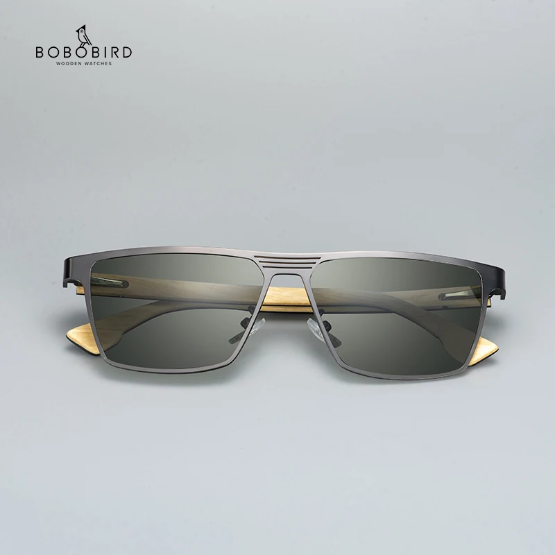 BOBO BIRD, брендовые поляризационные мужские солнцезащитные очки для женщин, для вождения, квадратные деревянные солнцезащитные очки, мужские очки, UV400, Gafas De Sol