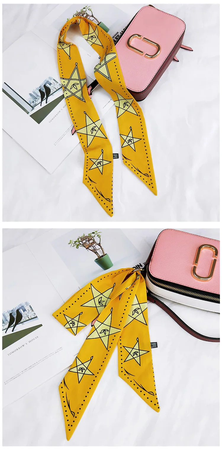 Дизайн печать 26 букв тренд Riband сумка ручка шарф Маленькая лента для волос бандеус чокер украшение для девочки головной платок