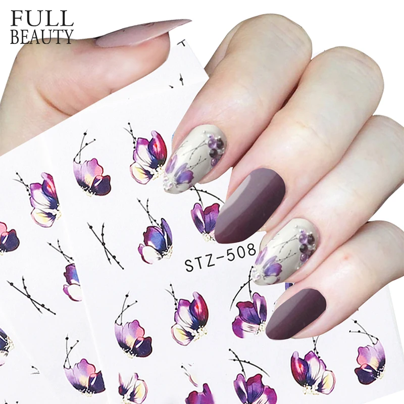 

1 Sheets Beautiful Butterfly Flower Water Sticker Nail Decals for Tips Nail Art Manicure Stencils Temporary Tattoos CHSTZ508