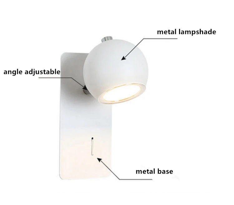 Современный светодиодный деревянный настенный светильник, регулируемый угол, металлический абажур, лампа для чтения, прикроватный светильник для отеля, скандинавские вращающиеся настенные бра, светильник