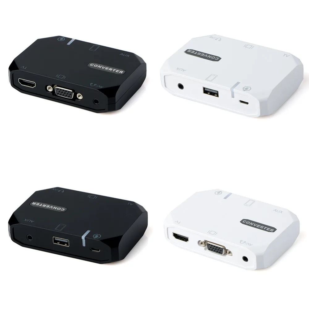 Best 3 In 1 Wireless HDTV Converter Adapter USB To HDMI AUX AV TV Audio Video Adapter Universal For iPhone Android Phone