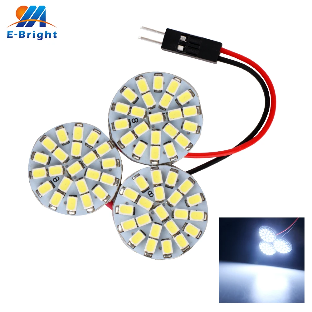 4/20pcs PL 1206 66 SMD 7500K BA9S T10 3 Adapters LED 12V Festoon Light