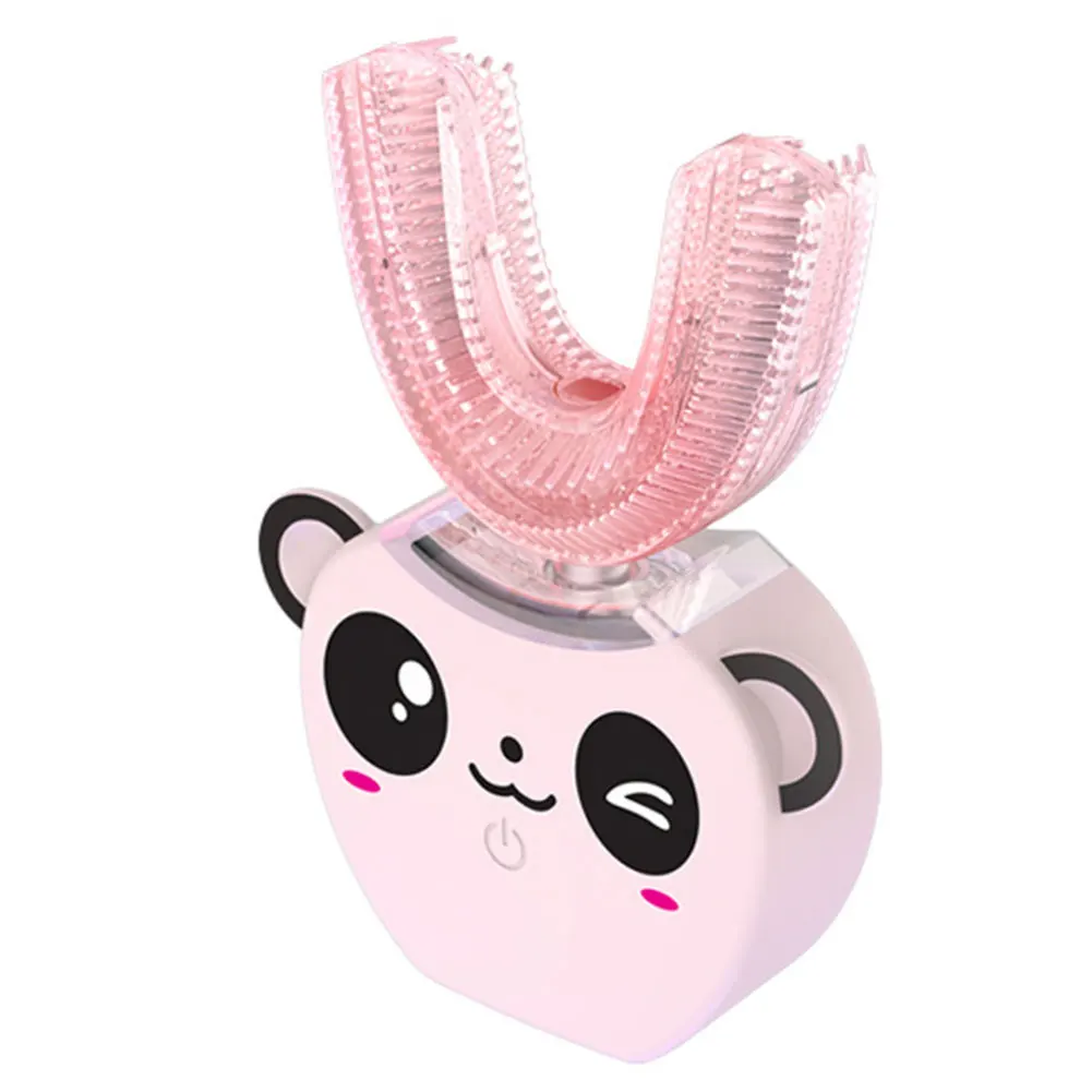 

Powerful Cute Soft Children Portable Silicone Anti Bacteria Waterproof U Shape Hygienic Sonic Electric Toothbrush Mouth Cleaning