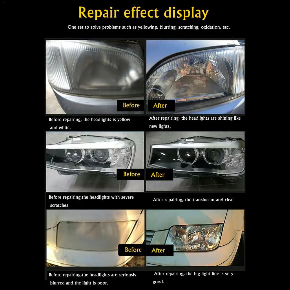  800ml Car Headlight Repair Kit Headlight Refurbished Liquid Coating Agent Automotive Repair Equipme