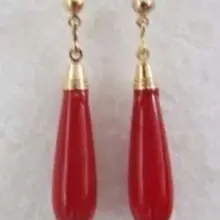 Редкие прекрасные Очаровательные Красивые ювелирные изделия красный драгоценный камень висячие серьги пара серьги пара серебряный крючок