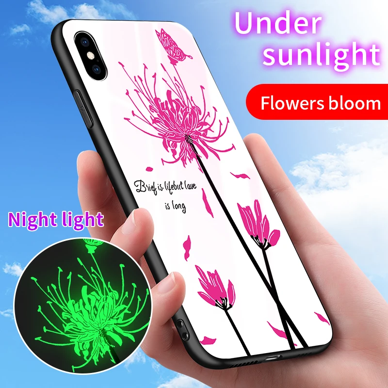 Clear Luminous TPU Case For iPhoneXS MAX XR X Christmas Cover iPhone 8 7 6 6s Plus Cases Protect |