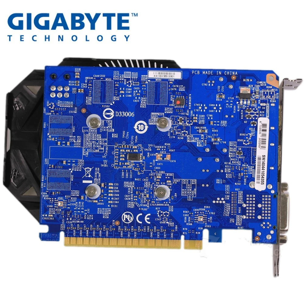  Used GIGABYTE GTX 750 1G Graphics Card Dual HDMI Dual DVI Short Size For ITX Computer Case Support 