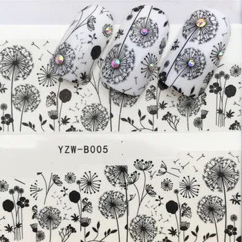 

1PCS Flower Nail Stickers On Nails Temporary Tattoos Sliders For Nails Design Water Decal Nail Art Manicure Decoracion