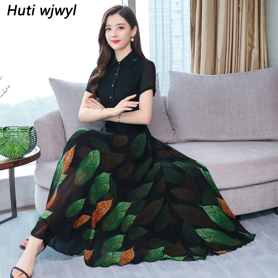 

Summer Elegant Vintage 3XL Plus Size Print Boho Maxi Sundress 2019 Floral Chiffon Bodycon Beach Midi Dress Women Party Vestidos