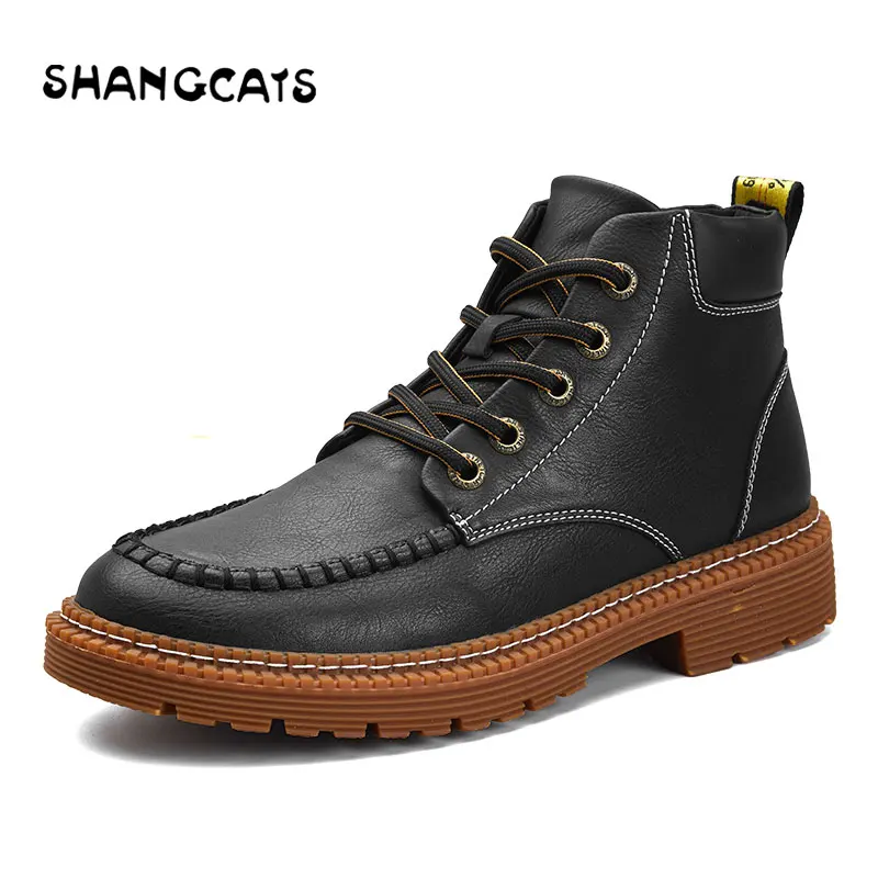 

Rome style Men's vulcanized shoes 2018 winter new arrival Men shoes High quality high top style casual shoes size buty meskie