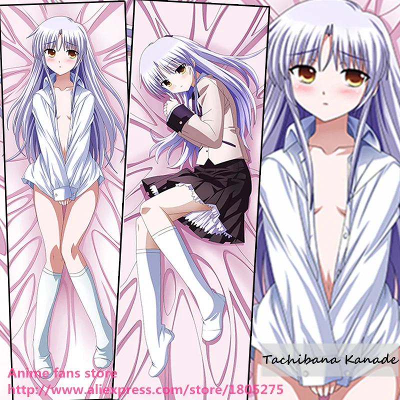 

Cute Anime Pillowcase Angel Beats! Tachibana Kanade Dakimakura decorative Hugging Body Pillow Case Cover bedding