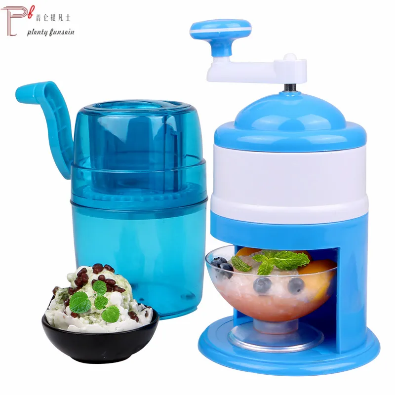 

DIY Stainless Steel Manual Ice Crusher Shaver Portable Hand Crank Kids Shredding Snow Cone Maker Machine cream