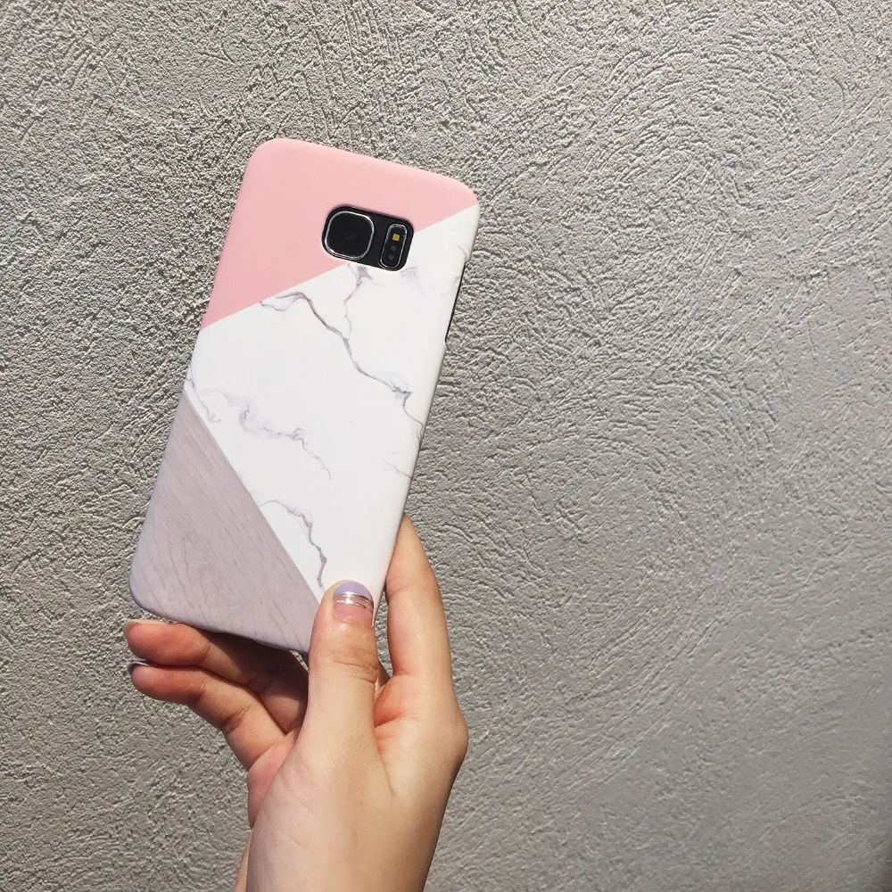 

GYKZ Geometric Splice Marble Case For Samsung Galaxy Note 8 S8 Plus Hard PC Back Cover For Samsung S7 S6 Edge Ultra Thin Capa