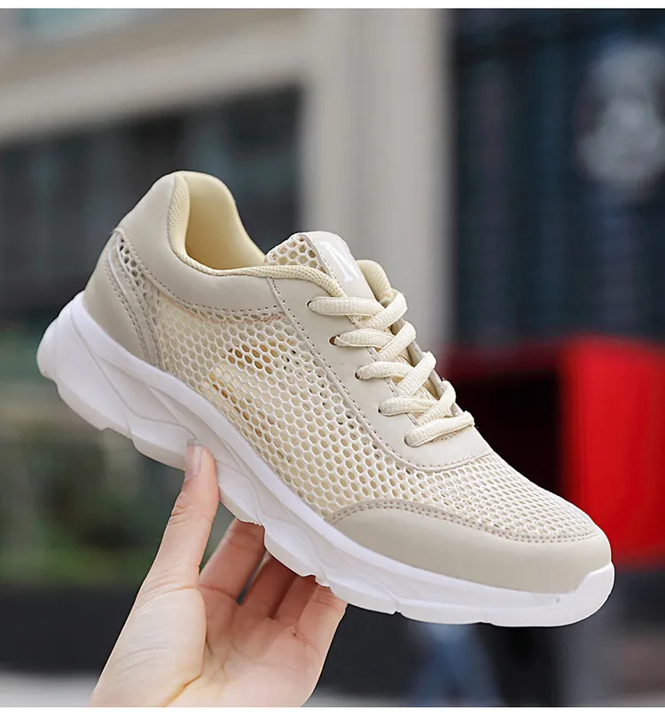 QJ 916-2019 Breathable Women Summer Shoes Mesh Woman Sneakers-3