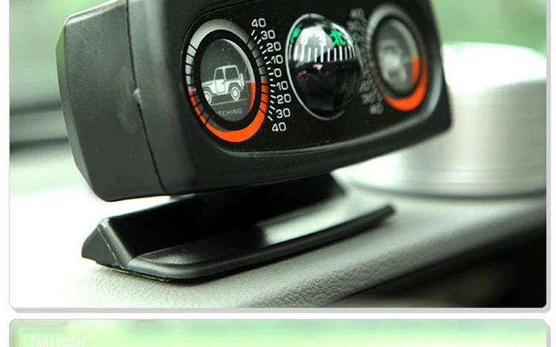 Veículo para Jeep Nível de Inclinação do Ângulo Acessórios do Carro 3 em 1 Inclinômetro Carro Multifunções Bússola Suv Bússola Bola Inclinômetro 15 High Quality Esporte e Lazer