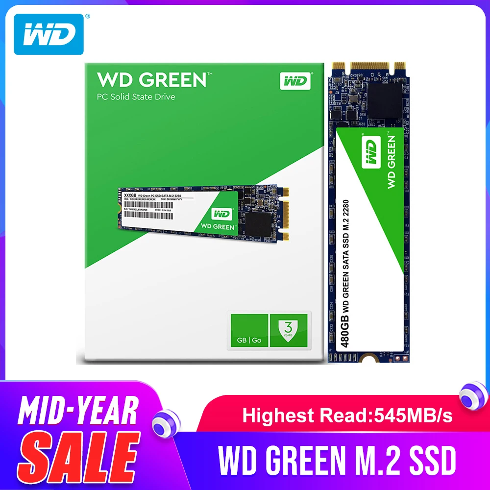  Western Digital WD Grün SSD 120GB 240GB Interne Solid State Festplatte Disk TLC M.2 2280 540 MB/S f