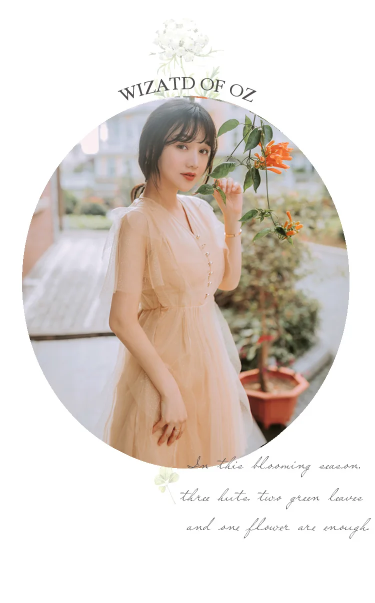 Ubei/летнее платье; Новинка г.; оранжевое платье с сердечками во французском стиле для девочек; летнее тонкое Сетчатое платье феи
