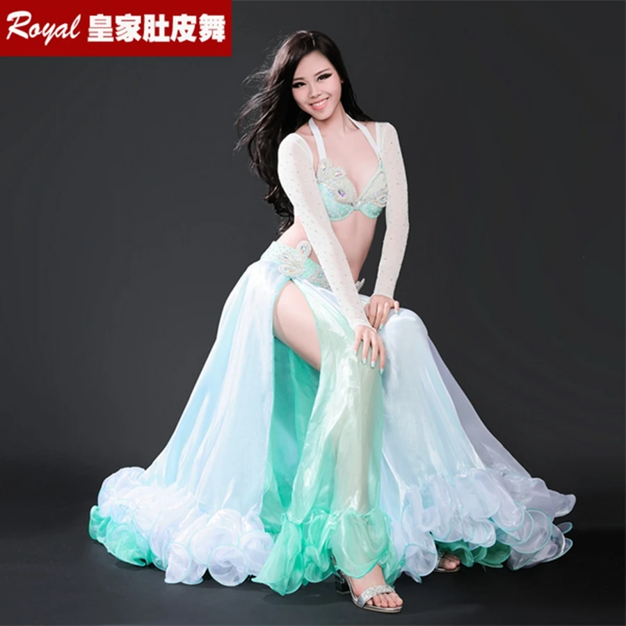 

Free shipping Gorgeous Belly dance costume bellydance dress wear sexy suit: Bra & belt & skirt 8326 Queena