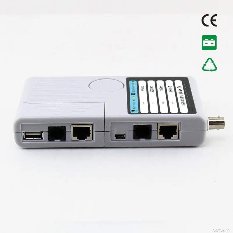 NF-3468 4 в 1 Многофункциональный цифровой RJ11/RJ45/BNC/USB Кабельный тестер кабельный тестер длины английская версия