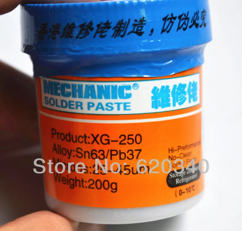 Newt Hong Kong MECHANIC BGA паяльная флюс паста пайка оловянный крем Sn63/Pb37 25-45um MCN-300 200 г