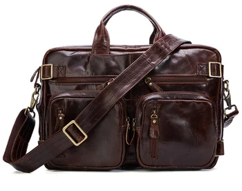

vintage Style Genuine Leather Mens Travel Bag Multifunction Casual Business Luggage Bag Large Capacity Duffle Bags Sac C264