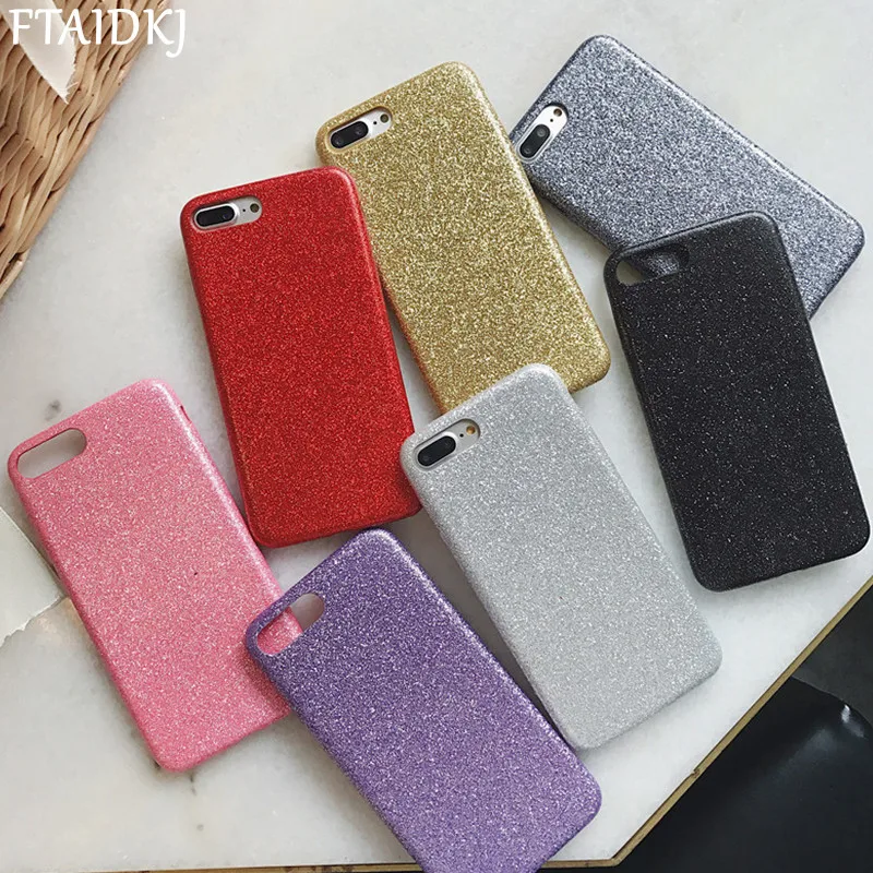 FTAIDKJ Luxury Bling Glitter Phone Case For iPhone X Cases 6 6S 7 8 Plus Candy Color Soft TPU Back Cover Coque Funda |