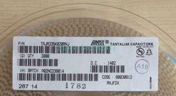 

TAJA335K020RNJ CAP TANT 3.3UF 20V 10% 1206 Tantalum Capacitors Size A 100pcs