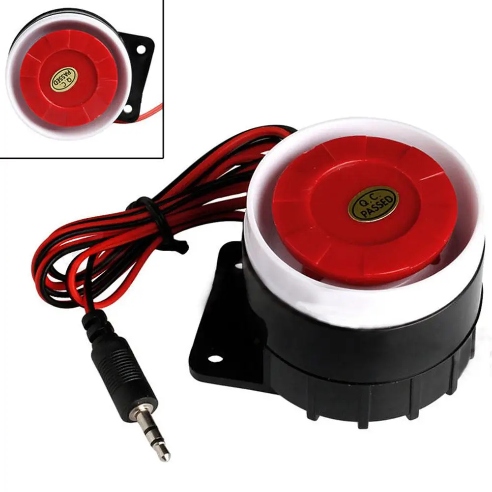 12V Mini Wired 72mm Cable 120dB Loudly Siren Horn for Home Security Sound Alarm System L30