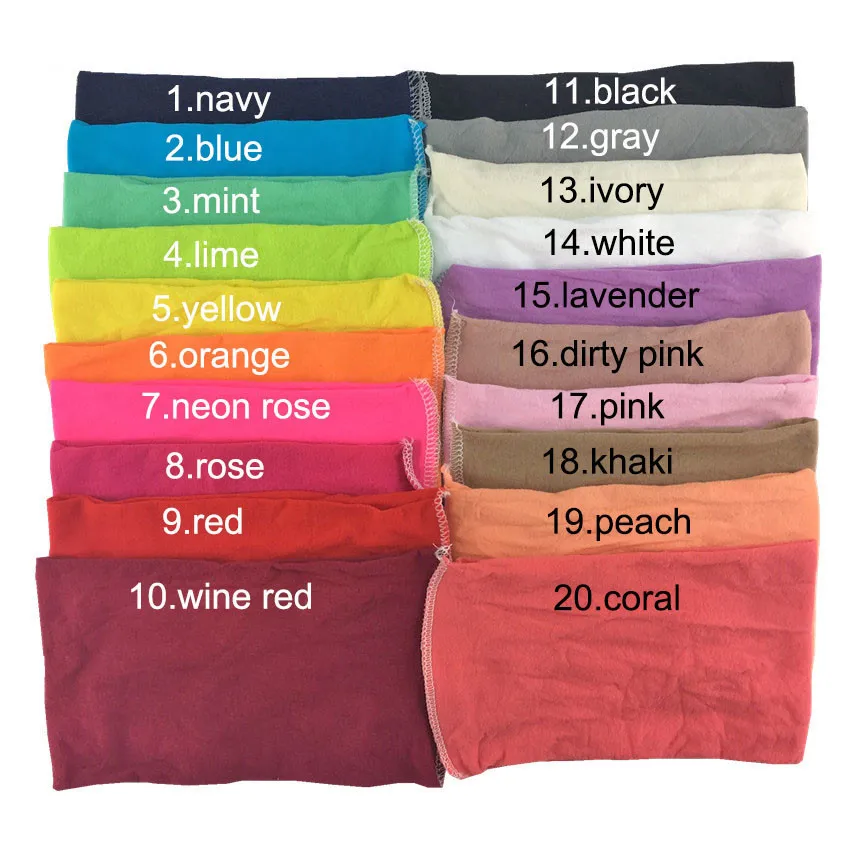 40pc/lot Newborn Solid Nylon Headbands Super Soft wide Nylon Headbands