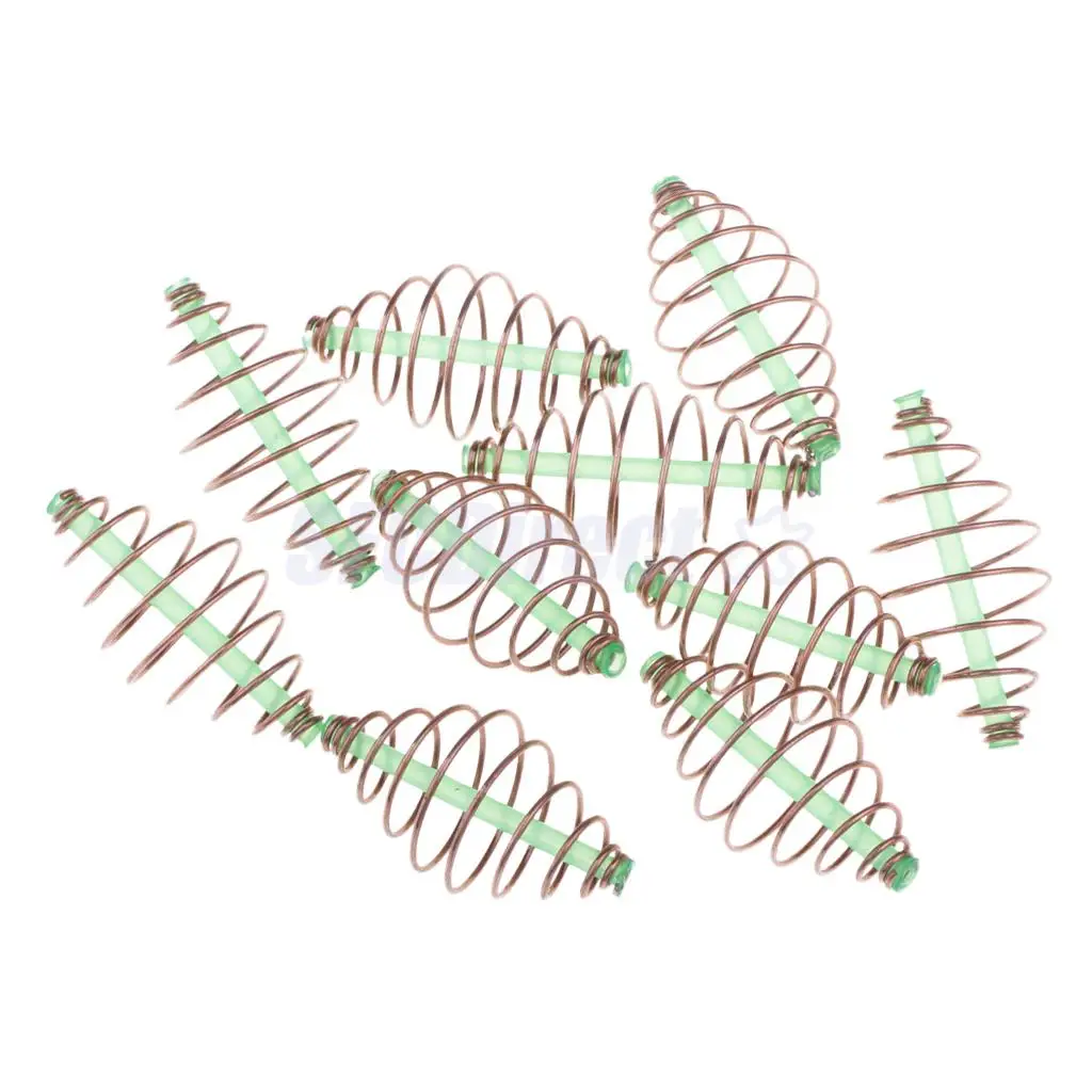 10 шт. приманка Метатель рыболовная кормушка пружинная катушка встроенный метод подачи карпа рыболовные снасти 5,5x2,5 см