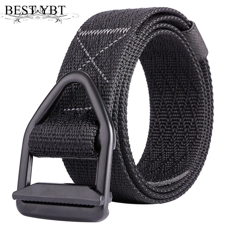 

Best YBT Unisex Belt Nylon Alloy Ring buckle Women Belt Cowboy Outdoor Sports Casual Fashion High Quality Hot Selling Men Belt