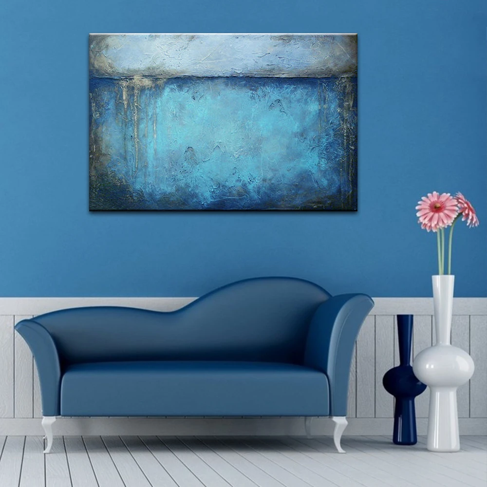 Modern-Abstract-Blue-Oil-Painting-Large-Canvas-Art-Wall-Mural-Picture-Decoration-No-frame (1)
