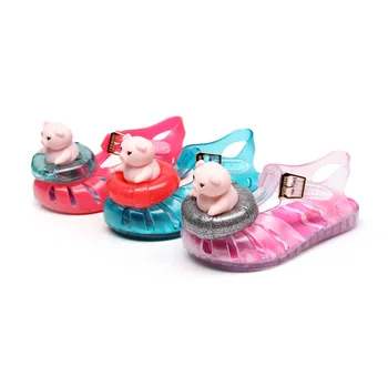 

New Kids Toddler Girl Shoes Jelly Sandals for Baby Girls Cartoon Pig Children Summer Cute Cartoon Beach Shoes Infantil Sandalia