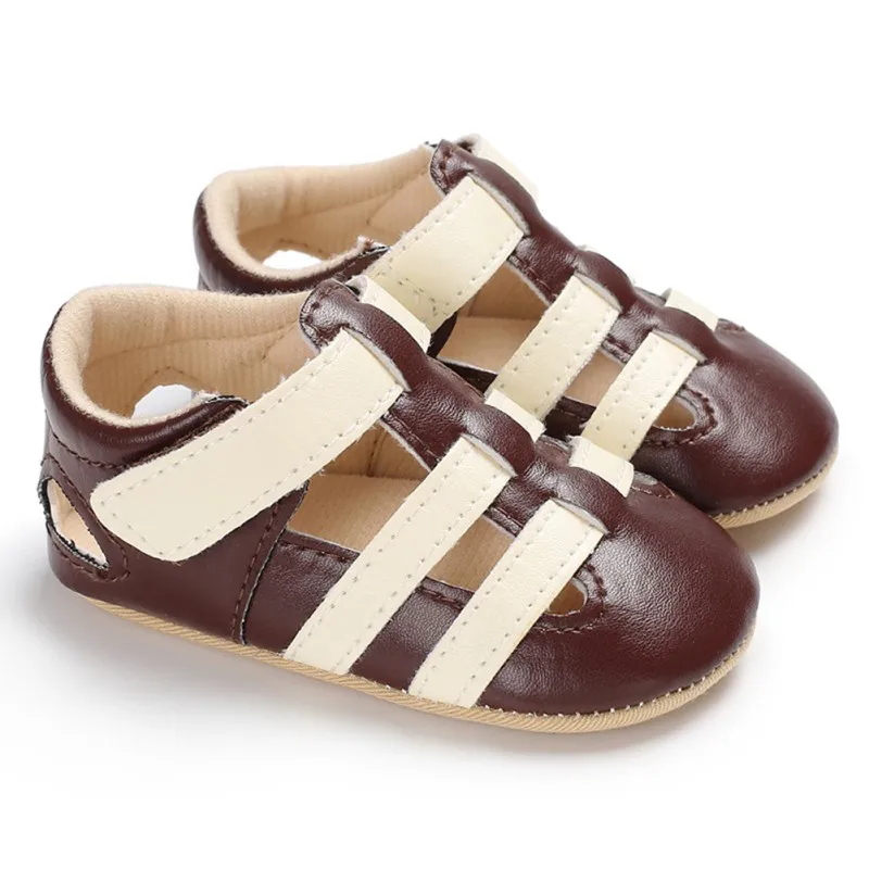 Newborn Baby Boys Shoes Summer PU Leather kids Shoe First Walkers Soft