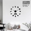 Border Collie-Reloj de pared 3D con diseño de perro, pegatina de espejo acrílico, para amantes de las mascotas ► Foto 1/6