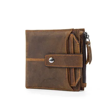 

by dhl or ems 50pcs Genuine Leather Men Wallets Clutch Vintage Male Purse Hasp Short Wallet Money Clip Leather Purse