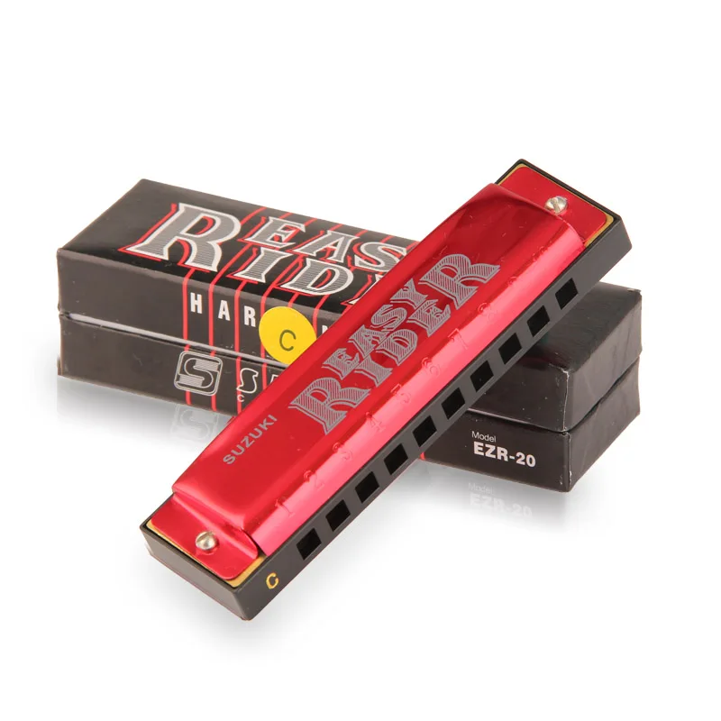 

SUZUKI EZR-20 EASY RIDER KEY OF C 10 HOLE HARMONICA HARP blues harmonica