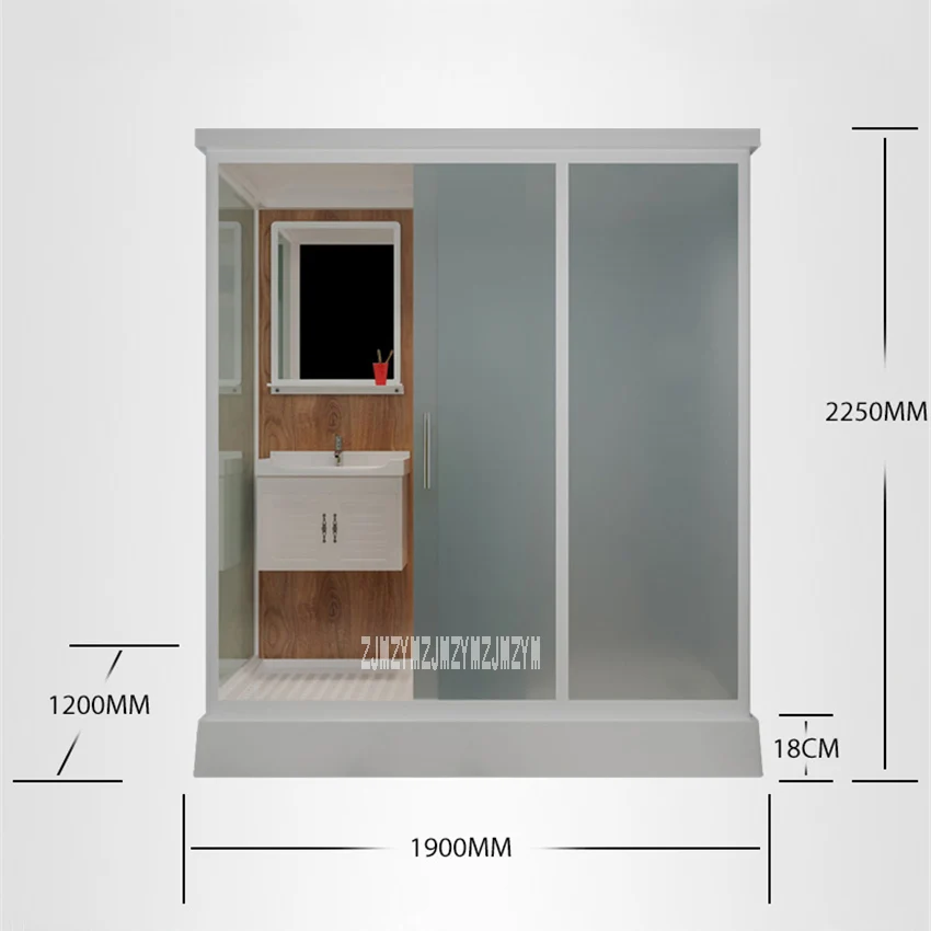 809F душевые корпуса ванная комната сухой и влажной разделения интегрированный душ из закаленного стекла кабины с туалетом 220 В 10 Вт