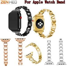 Нержавеющая сталь ремешок для Apple Watch 42 мм Series1 2 3 Замена классический вариант для iWatch ремешок 38 мм горный хрусталь сплава кристалл
