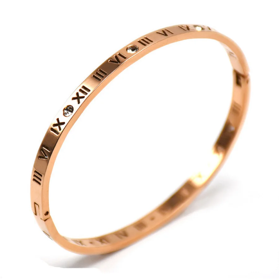 Gold bracelets for women bangle roman