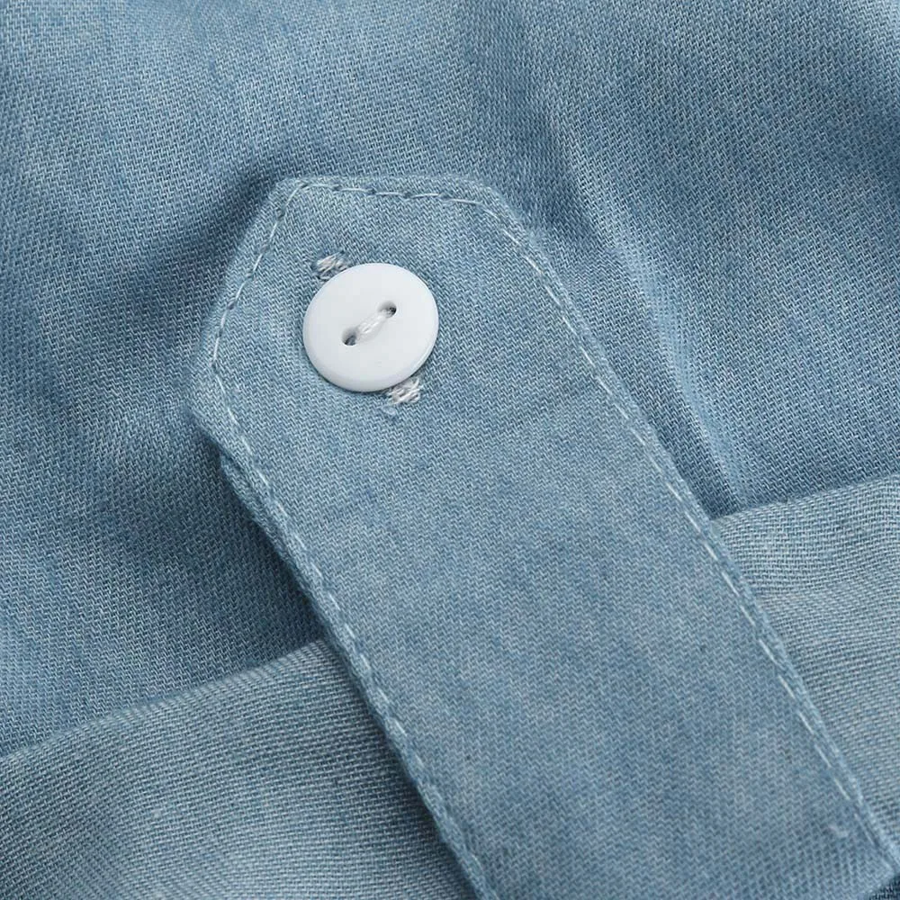2019 New Solid Denim Dress Summer Hot Sale Women Fashion Lady Casual Office Jeans Mini Dress Short Sleeve Loose Party Clothes
