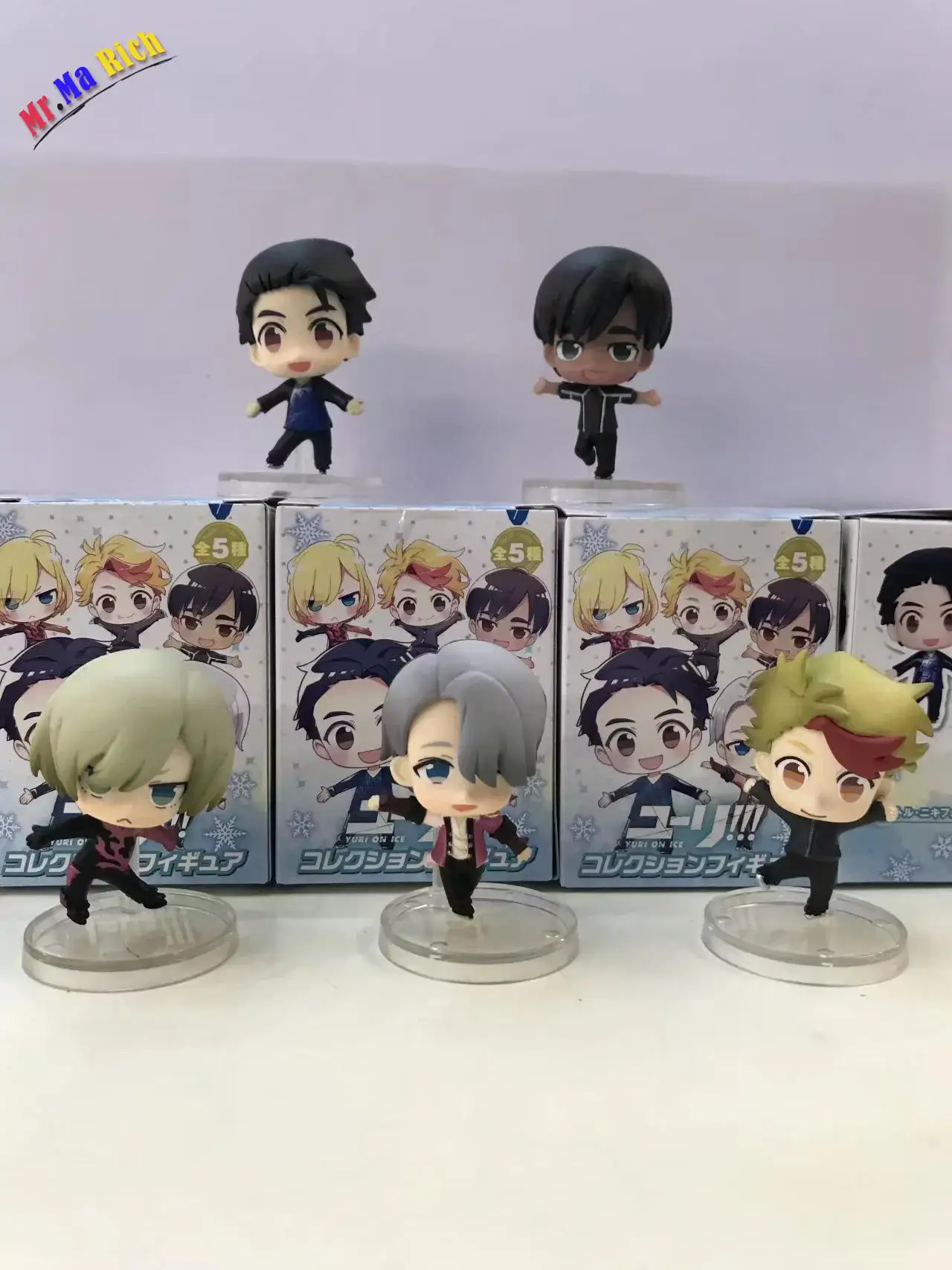 6 шт./компл. фигурки Yuri On Ice Katsuki Victor Phichit Chulanont Q Ver 8 см ПВХ коллекционная кукла один