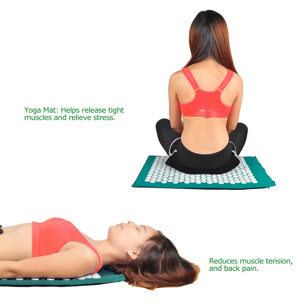 Accupuncture Massage Mat Spike Acupuncture Pad Relieve Stress Pain Acupressure Cushion Health Care Yoga Mat Body back Massager