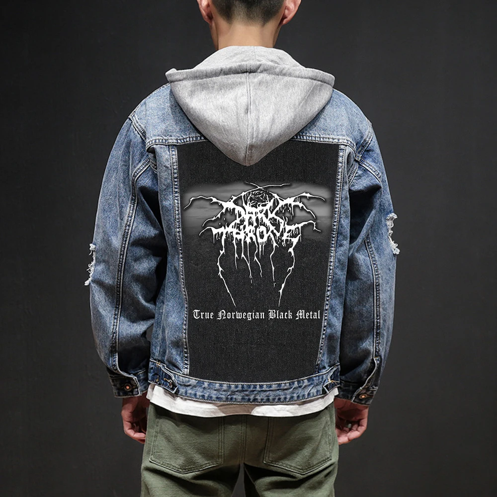 

Bloodhoof Store Darkthrone Rock And Roll Death Heavy Hardcore Punk Style Patch Designs Denim Jeans mens Jackets And Coats