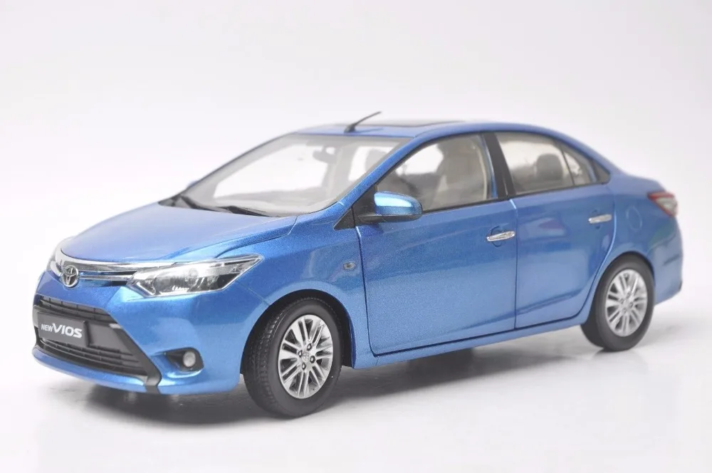 

1:18 Diecast Model for Toyota Vios 2013 Blue Alloy Toy Car Miniature Collection Gift